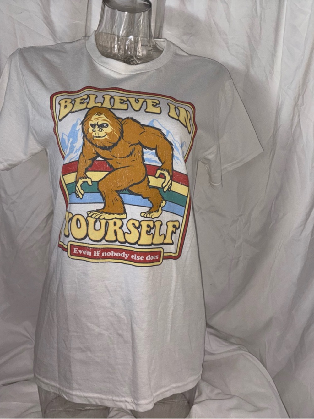 Graphic Believe In Yourself White Short Sleeve Tee